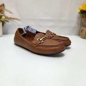 Aerosoles Buckle Loafer Day Drive Moccasin Cognac Flexible Diamond Outsole 11W
